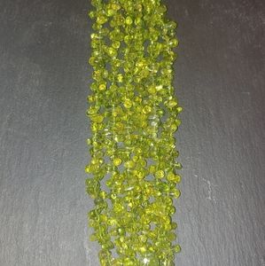 Peridot and silver bracelet.